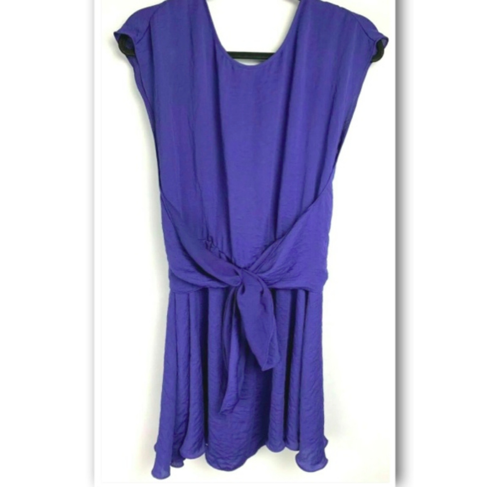Rebecca Taylor Blue Blouson Dress Size 2 Wrap